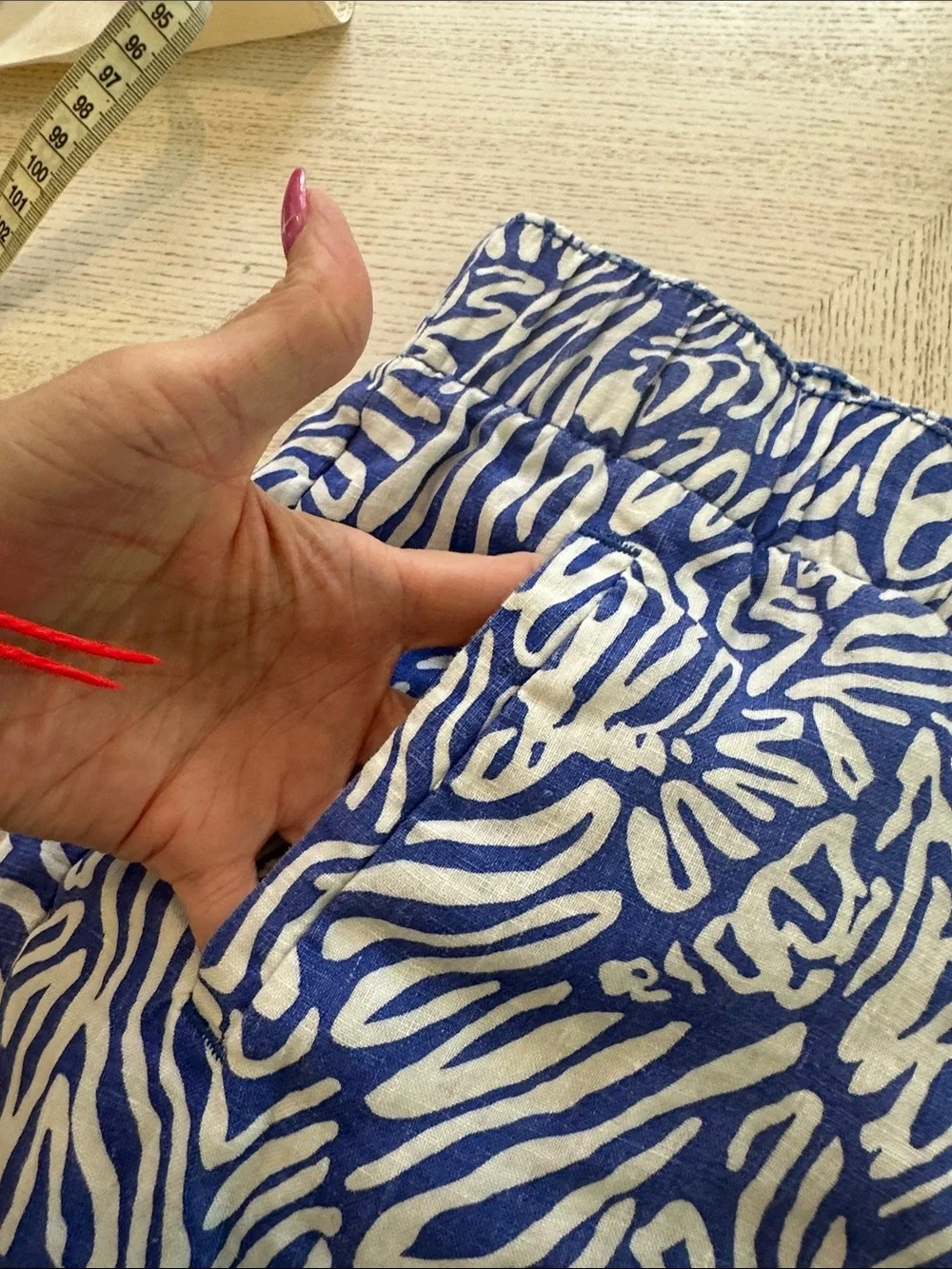 Lilly Pulitzer Blue & White Printed Linen Shorts